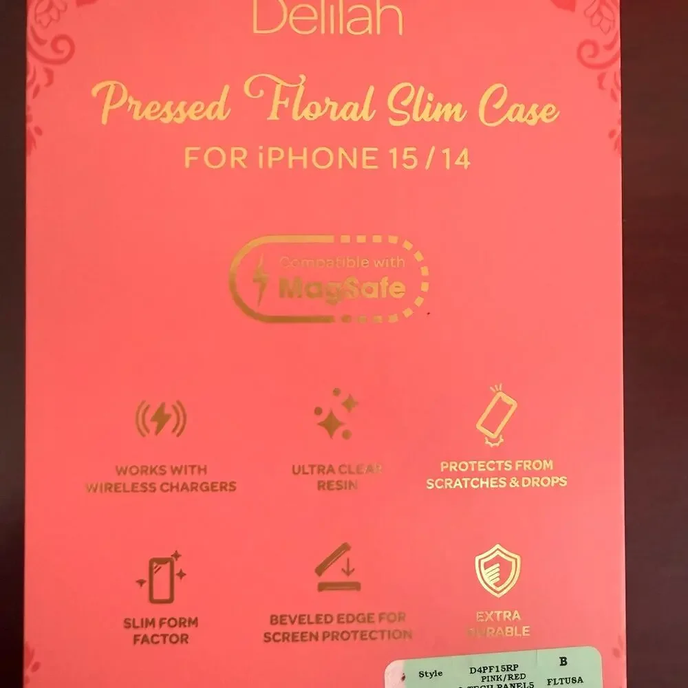 Floral iPhone 14/15 Case (NEW - opened box but unused)